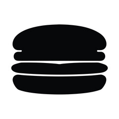 Simple Black and White Hamburger Icon Graphic Design Illustration