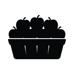 A Basket Full of Ripe Red Apples Ready for Harvest or Sale