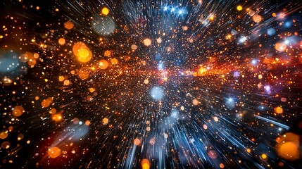 Fototapeta premium Cosmic explosion of light