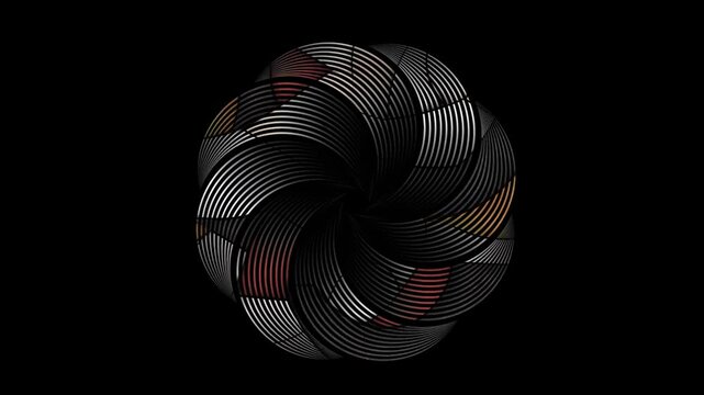 abstract spiral shape background, looping animation