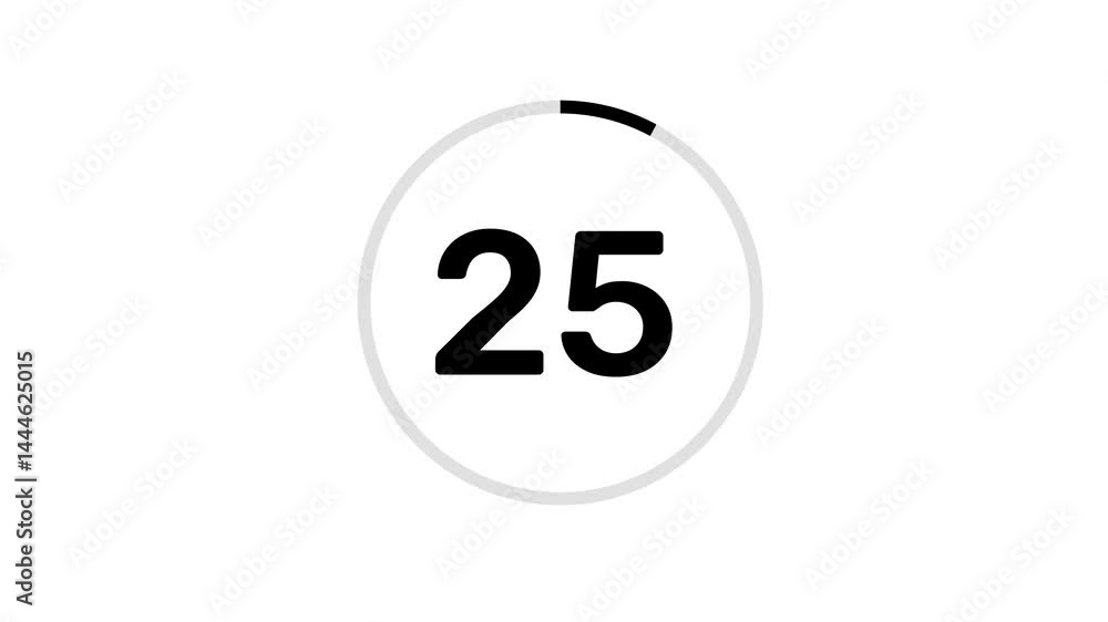 Fototapete minimal countdown timer animation from thirty to zero seconds countdown. countdown animation from 30