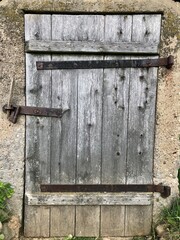 old vintage door to mystical basement