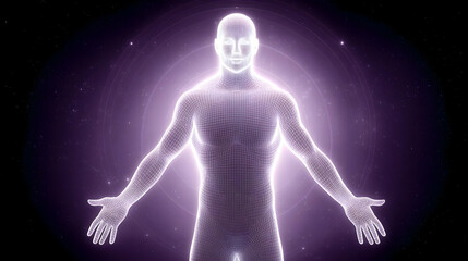 made of neural networks floating between dimensions of code and stars