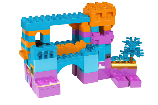 Colorful building blocks castle