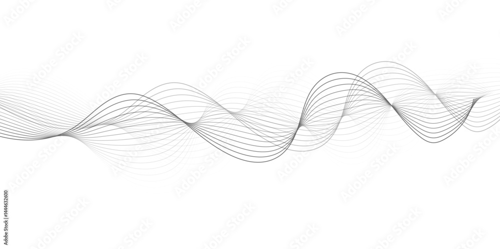 Poster abstract wave element for design. digital frequency. elegant abstract smooth swoosh speed gray wave 
