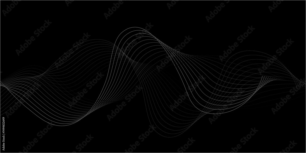 Poster abstract wave element for design. digital frequency. elegant abstract smooth swoosh speed gray wave 
