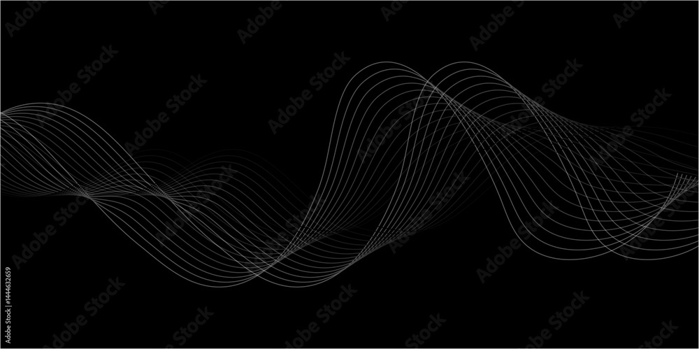 Poster abstract wave element for design. digital frequency. elegant abstract smooth swoosh speed gray wave 