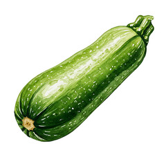 zucchini isolated on white background