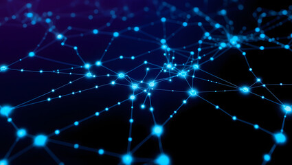 Obraz premium blockchain network connection illustration