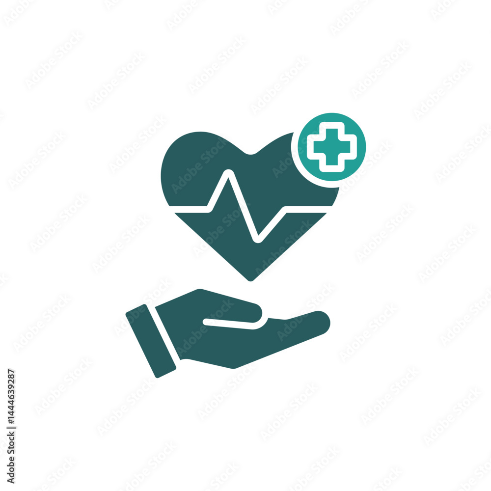 Poster healthcare icon set.vector.editable stroke.linear style sign for use web design,logo.symbol illustra