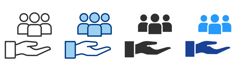 Responsibility Icon Multiple Style Vector Collection 