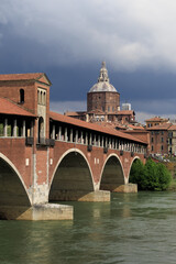 Pavia village city Italy Italian characteristic square vision bridge