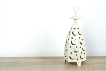 Muslim Holy Month Ramadan Kareem - Arabic Lantern With Moon And Stars Ornament