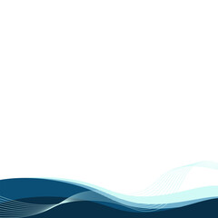 Business Curve Footer with Blend Wave