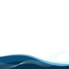 Obraz premium Business Curve Footer with Blend Wave