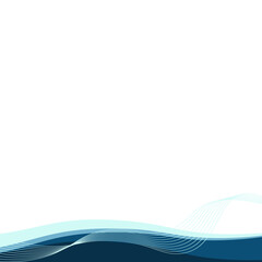 Business Curve Footer with Blend Wave