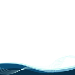 Business Curve Footer with Blend Wave