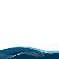Business Curve Footer with Blend Wave