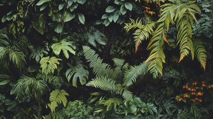 Fototapeta premium Overhead view of green foliage