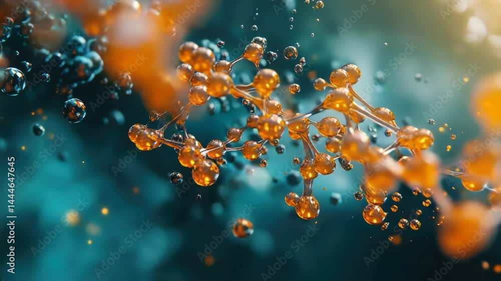 Poster a detailed view of a group of bubbles floating together