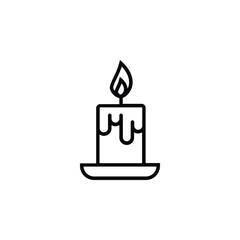Candle Icon – elegant and warm design symbolizing light, hope, and serenity. Perfect for apps, events, wellness projects, or branding that values calmness, celebration, and inspiration