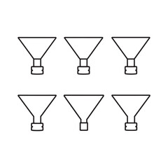 Abstract Funnel Design in Clean Line Art for Website Icons