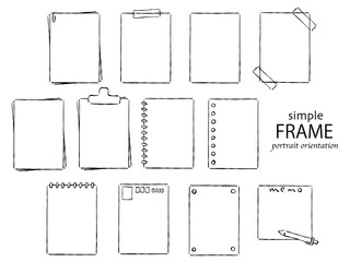 シンプルフレーム　縦長　長方形　