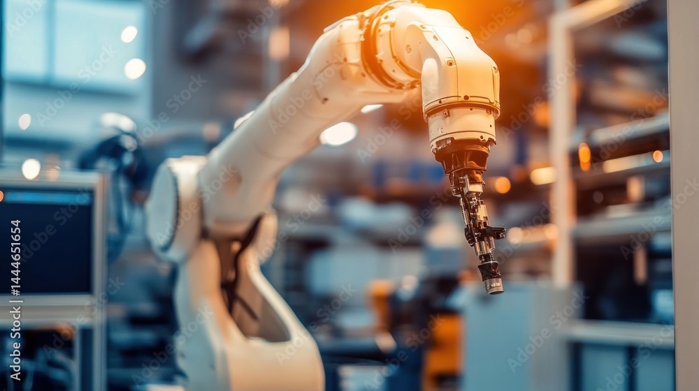 Aufkleber robotic arm in a factory