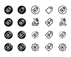 price tag icon set