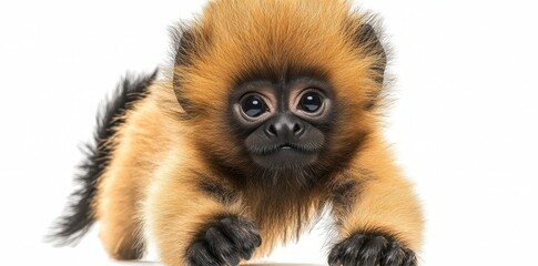 Obraz premium Monkeys race swiftly across a gleaming white terrain exhibiting agility during a playful instant