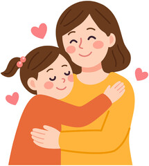 Daughter Hugging Mom
