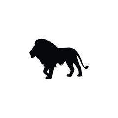 Lion Silhouette Icon – bold design symbolizing strength, courage, and leadership