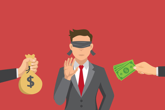 no corruption vector illustration flat design