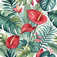 seamless pattern with leaves