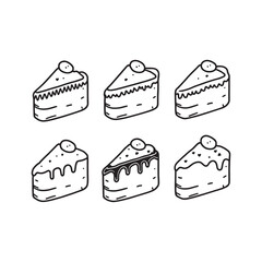 Banana cake with chocolate slice delicious dessert illustration