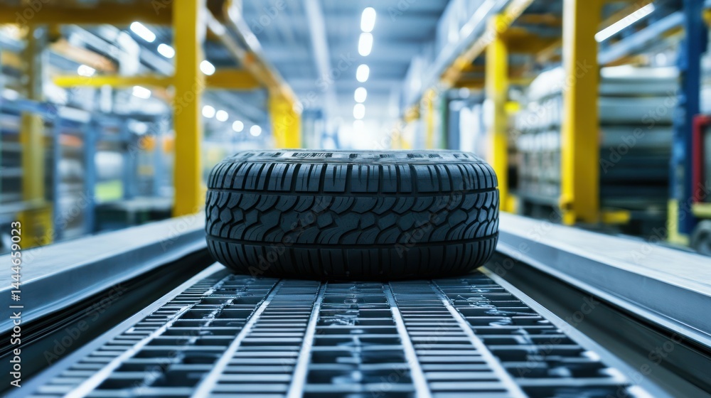 Poster tire on an automated assembly line