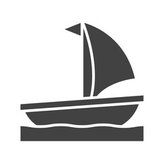 Boat icon vector image. Suitable for mobile apps, web apps and print media.
