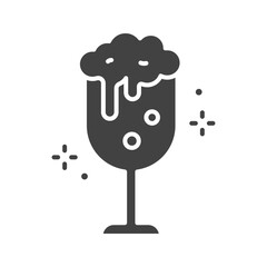 Champagne in Glass icon vector image. Suitable for mobile apps, web apps and print media.