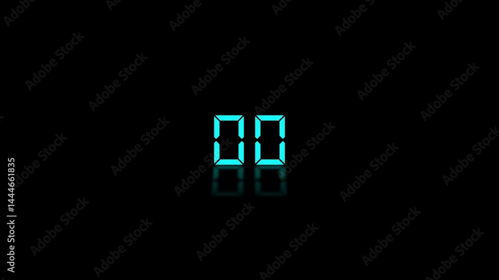 Fototapete countdown animation from 5 to 0 seconds. countdown timer animation from five to zero seconds countdo