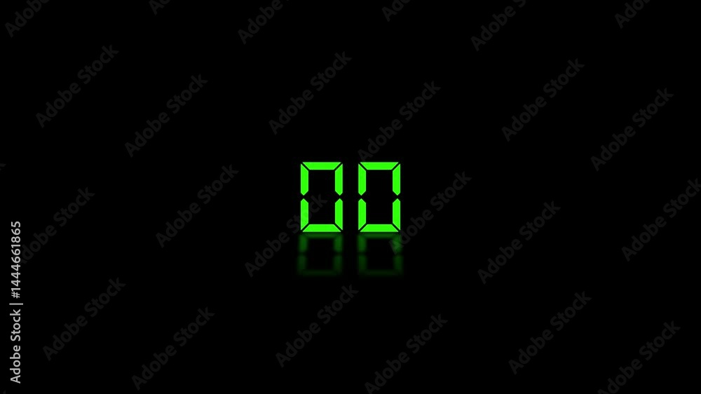 Fototapete 4K Minimal Countdown animation from 5 to 0 seconds. Countdown timer animation from five to zero seconds countdown. High quality 4K video.