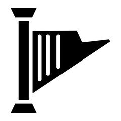 Musical Retro Harp Glyph Icon