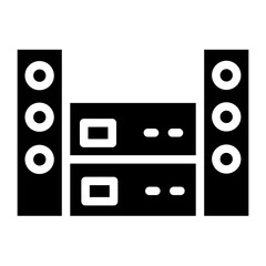 Obraz premium Audio Music Sound Glyph Icon