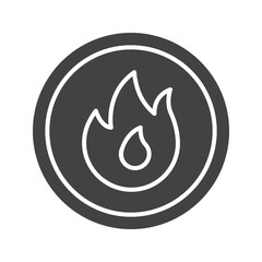 Danger of Flame icon vector image. Suitable for mobile apps, web apps and print media.