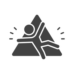 Danger of Slipping icon vector image. Suitable for mobile apps, web apps and print media.