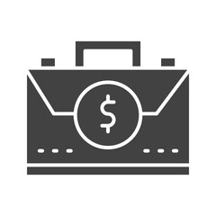 Dollar Briefcase icon vector image. Suitable for mobile apps, web apps and print media.