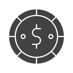 Dollar Symbol icon vector image. Suitable for mobile apps, web apps and print media.