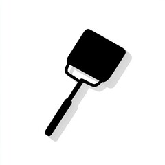 Paint roller tool silhouette on white background