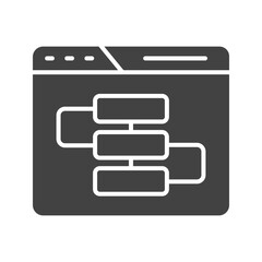 Flowchart icon vector image. Suitable for mobile apps, web apps and print media.