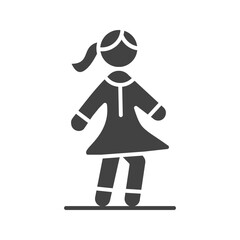 Girl Walking icon vector image. Suitable for mobile apps, web apps and print media.