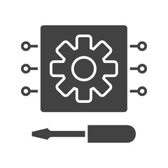 Hardware Setup icon vector image. Suitable for mobile apps, web apps and print media.